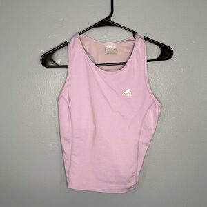 Adidas lavender purple crop top sports bra light support / M